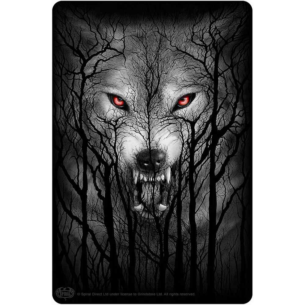 Spiral - FOREST WOLF Grußkarte - Mehrfarben